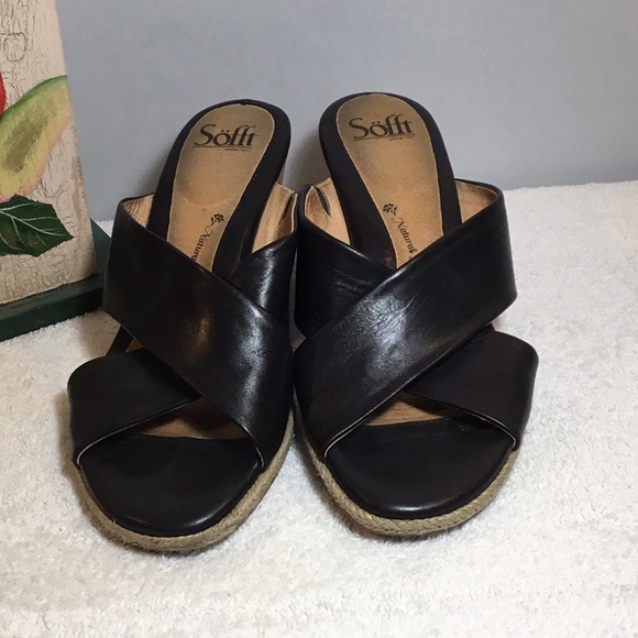 SOFFT SLIP ON LEATHER WEDGES - Picture 5 of 7